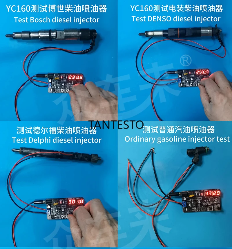 AM-YC160 نوع بسيط للسيارات شاحنة حاقن الوقود تستر مجلس يمكن اختبار تردد عرض النبض 12-24 فولت #2