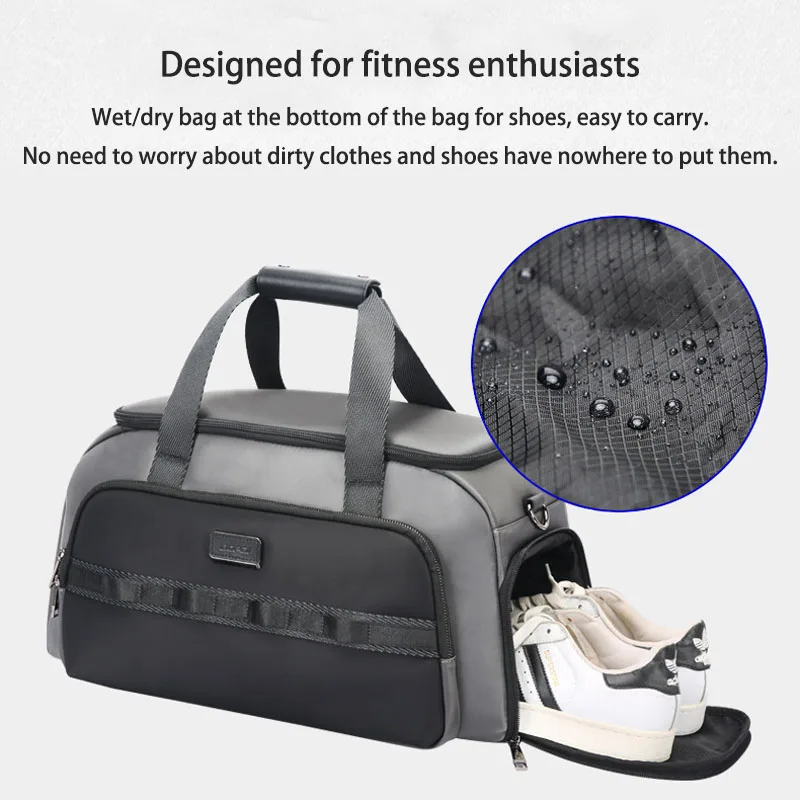 BOPAI men Travel Shoulder Waterproof Fitness Bag Large-Capacity Luggage Bag With Shoe Warehouse Design Business Luggage Bag