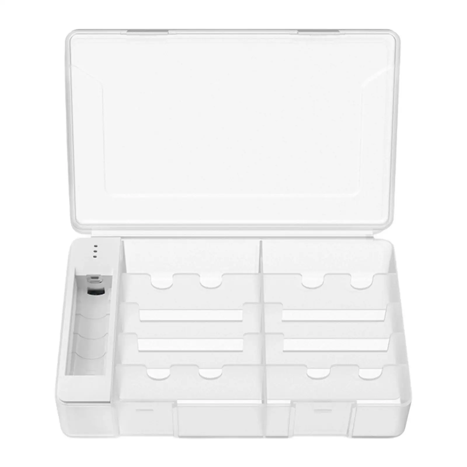 Battery Storage Case Clear Holds 10 AA/AAA Batteries Dustproof Carrying Case Portable Sturdy Battery Box Holder AA/AAA Container