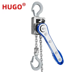 Hugo-チェーンホイスト,ミニアルミニウム合金レンチ,容量100kg,150kg,ポータブルホイスト,リフティング用