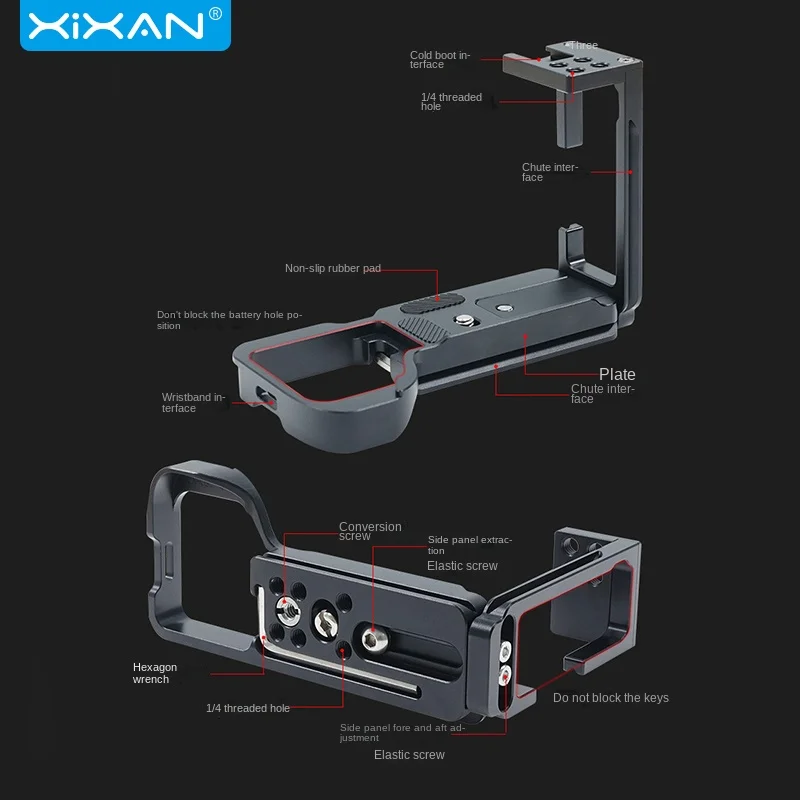 For Sony A7m4 A7m3 A7r4 Camera L-Type Vertical Camer Holder Quick Shoe Sports Extension Adapter Bracket Accessories