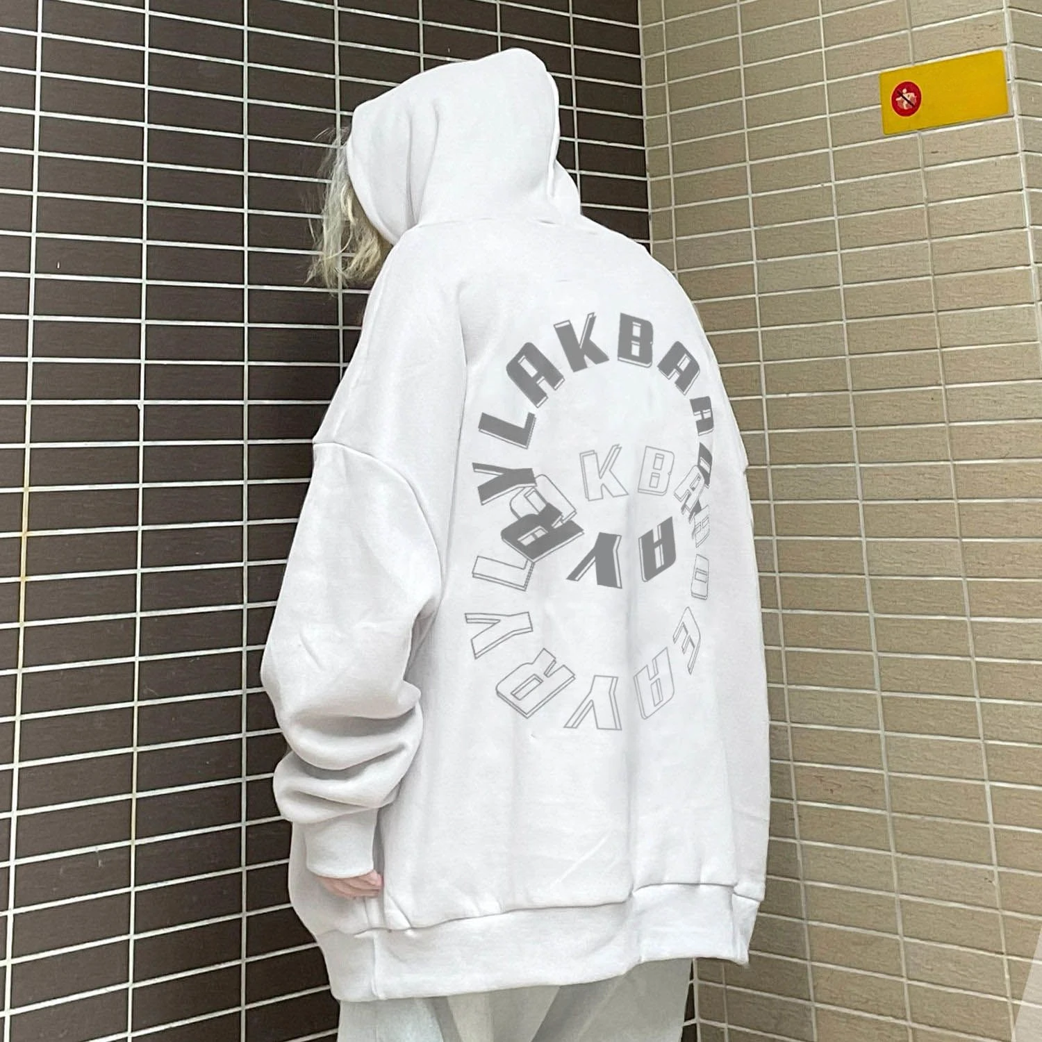 Sweatshirts for Men Hoodies Hooded Off White Men's Clothing Letter New in High Quality Korean Style 90s Vintage Cotton No Brand