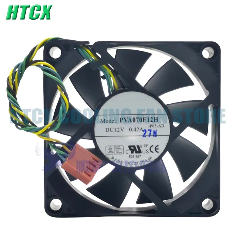 Original PVA070F12H 12V 0.42A 7cm Four Wires Cooling Fan