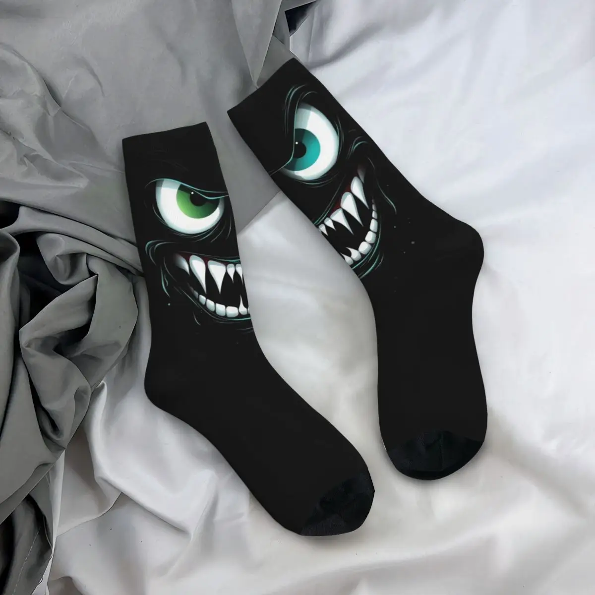 Ein Monster Gesicht Unisex Socken, Outdoor 3D-Druck glücklich Socken Street Style verrückte Socke