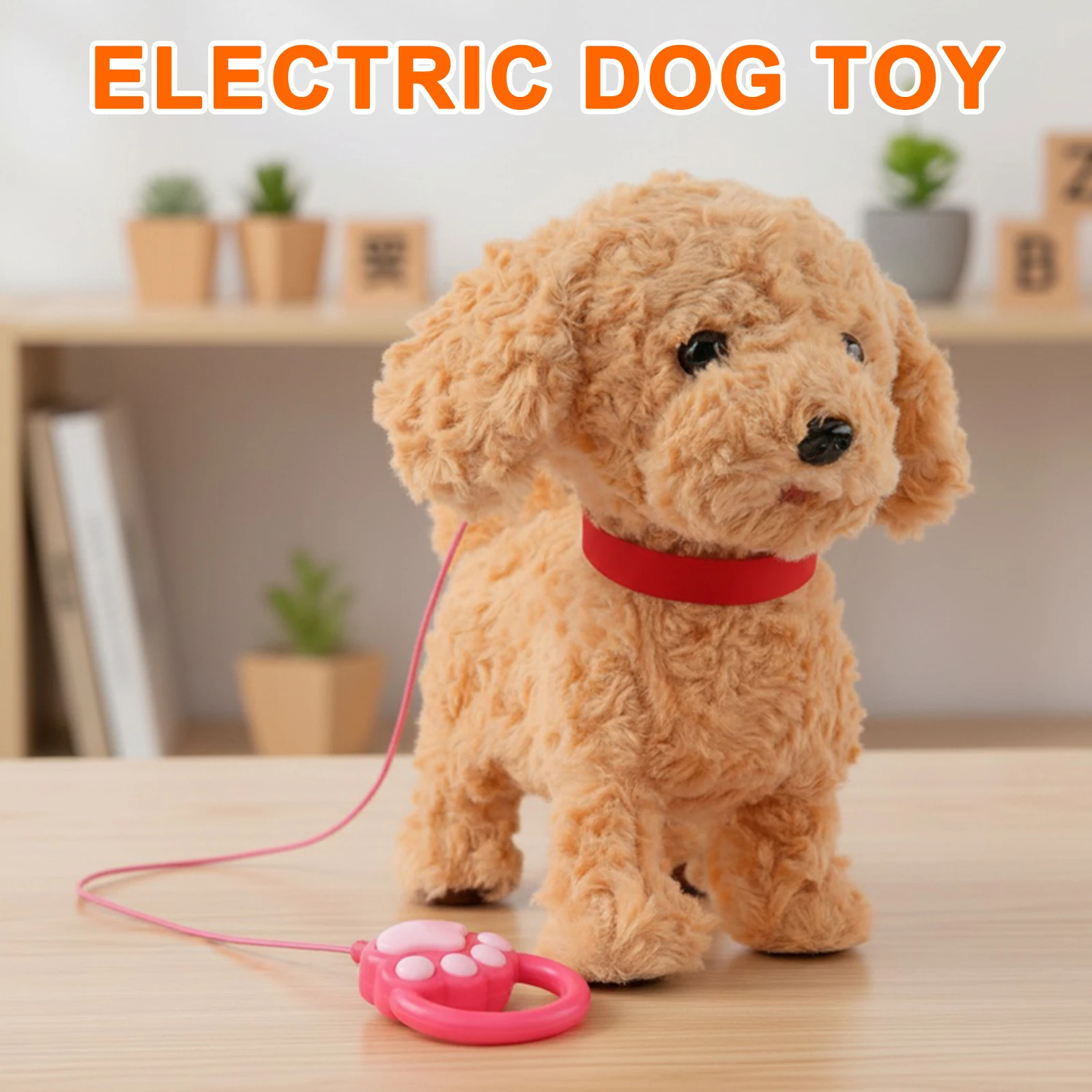 Robot interactivo para cachorros y perros, juguete realista AI para mascotas, juguete electrónico de peluche suave para ladrar y caminar, regalos para niños