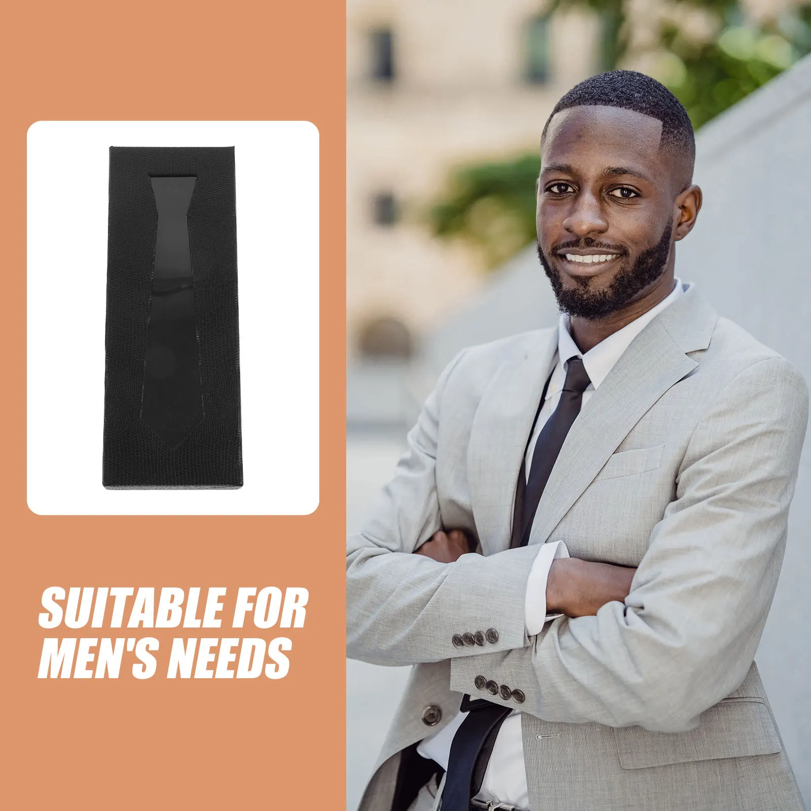 

Necktie Organizer Case Black Snake Texture Travel Tie Storage Box Multipurpose Men's Tie Present Packaging Socks Present Boxes