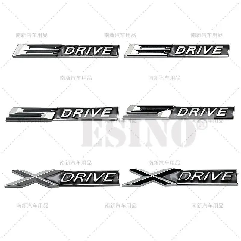 Car Styling 3D Metal Rear Trunk Emblem S Drive X Drive E Drive Badge  Adhesive Emblem for BMW X1 X2 X3 X5 X6 X7 i3 i4 i7 iX iX3