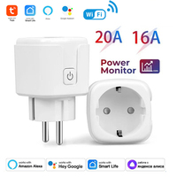 Tuya Wifi Smart Socket EU Plug 16/20A Power Monitor Remote Control SmartLife APP Works with Alexa Yandex Alice Google Assistant