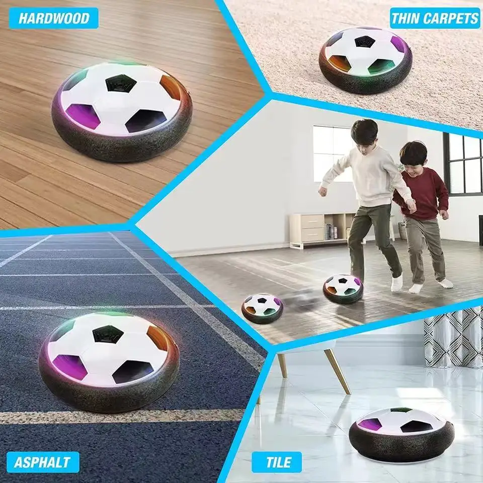 Hover Soccer Ball Toys para crianças, futebol elétrico flutuante, luz LED, música, jogo ao ar livre, brinquedos esportivos