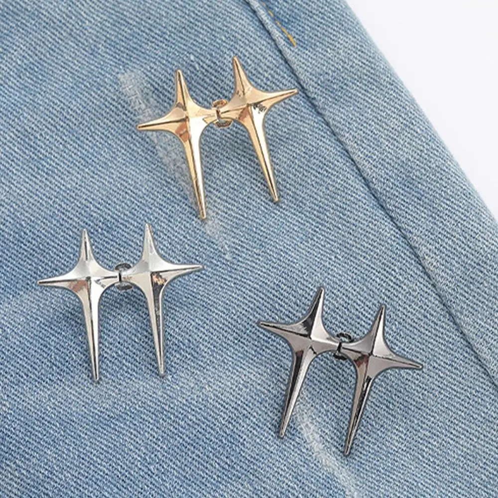 مشبك معدني مُثبّت كبّاس بنطلون الخصر زر دبوس زر أزرار معدنية ثابتة تنورة تعديل زر تشديد قطعة أثرية DIY بها بنفسك #6