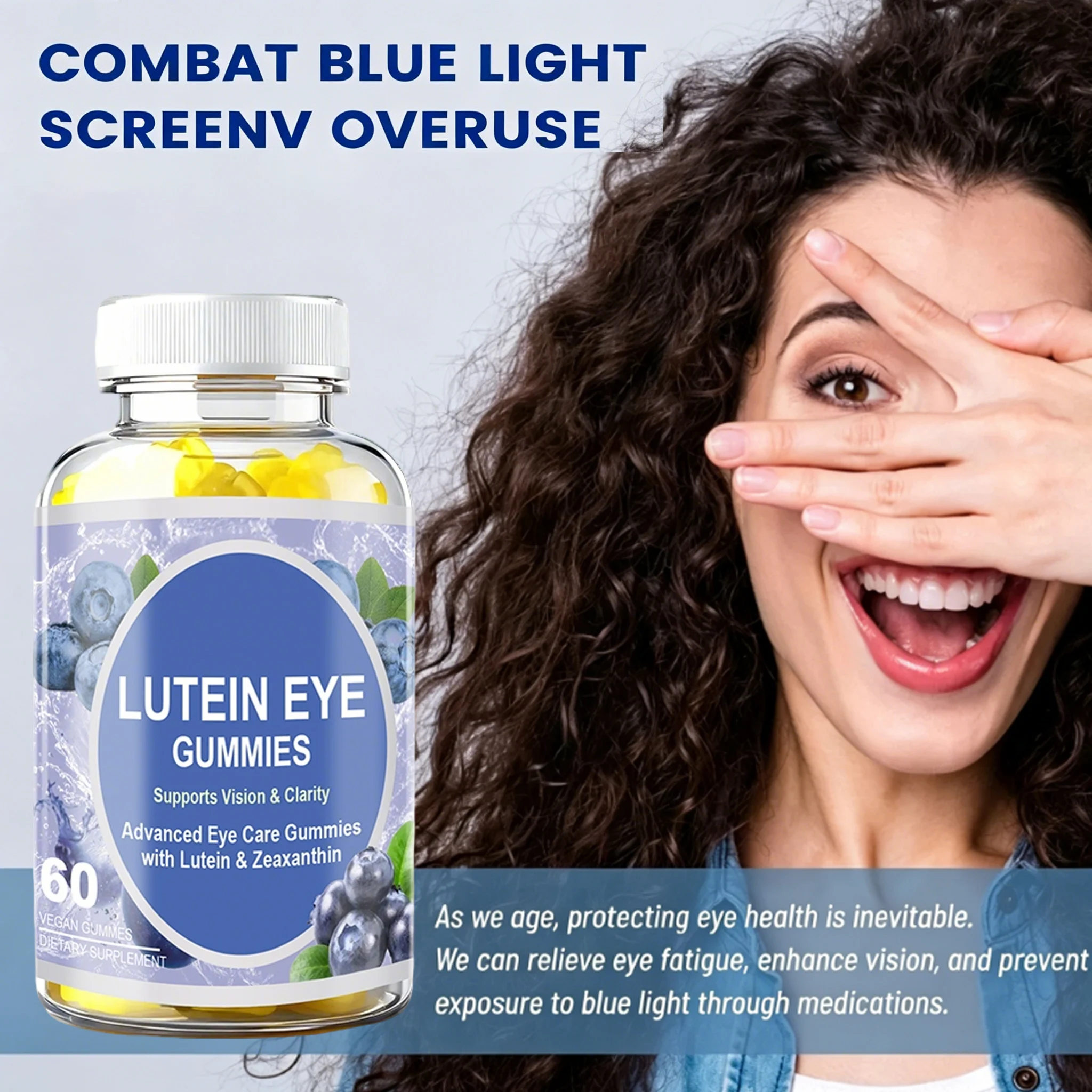 

Lutein Zeaxanthin Gummies- Relieve Blurred Vision and Dry Eyes, Reduce Eye Fatigue, for Vision & Eyes Health