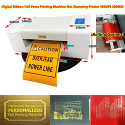 Digital Foil Press Printing Machine 300DPI 300MM For Ribbon LY 400B/C/D Hot Stamping Gilding Bronzing Printer Rolling Optional