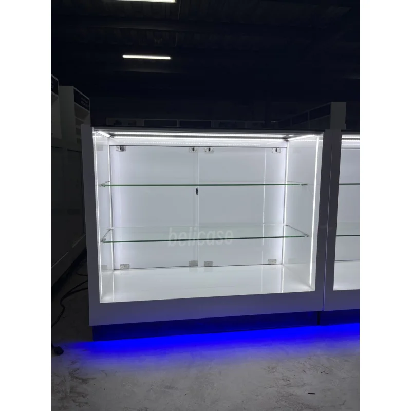 2025 مخصص. أثاث متجر عالي الجودة عرض زجاجي عرض متجر الدخان خزانة خشبية عد متجر الدخان