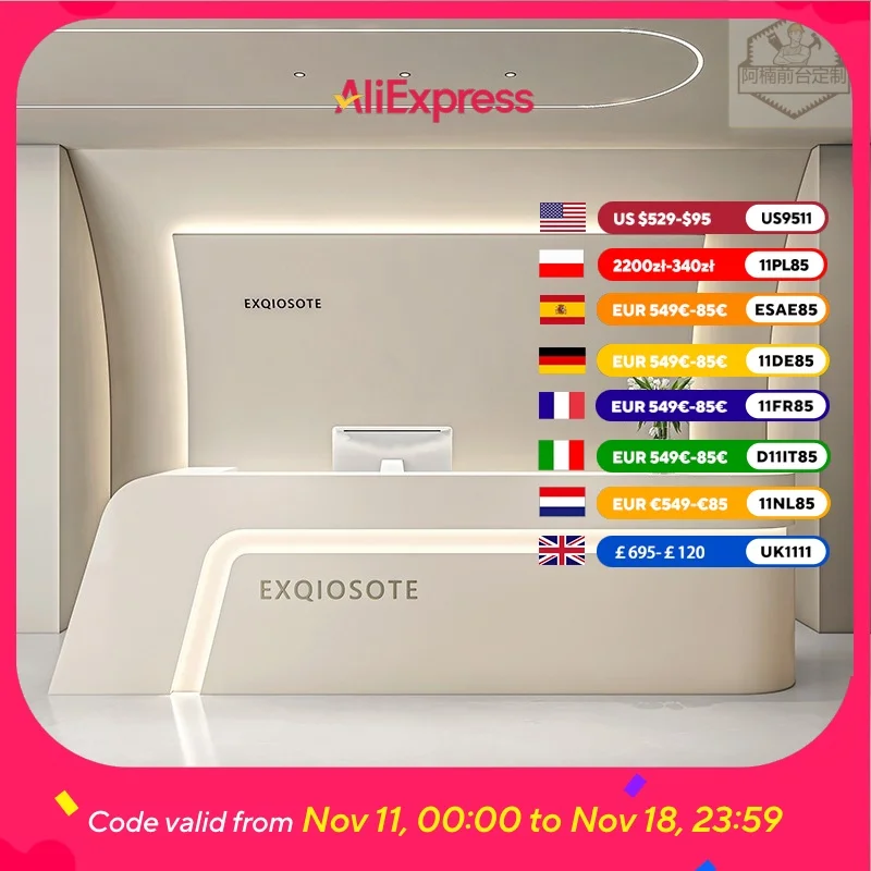 

Display Beauty Reception Desks Aesthetics Large Luxury Modern Reception Desks Computer Salon Mostrador Recepcion Furniture