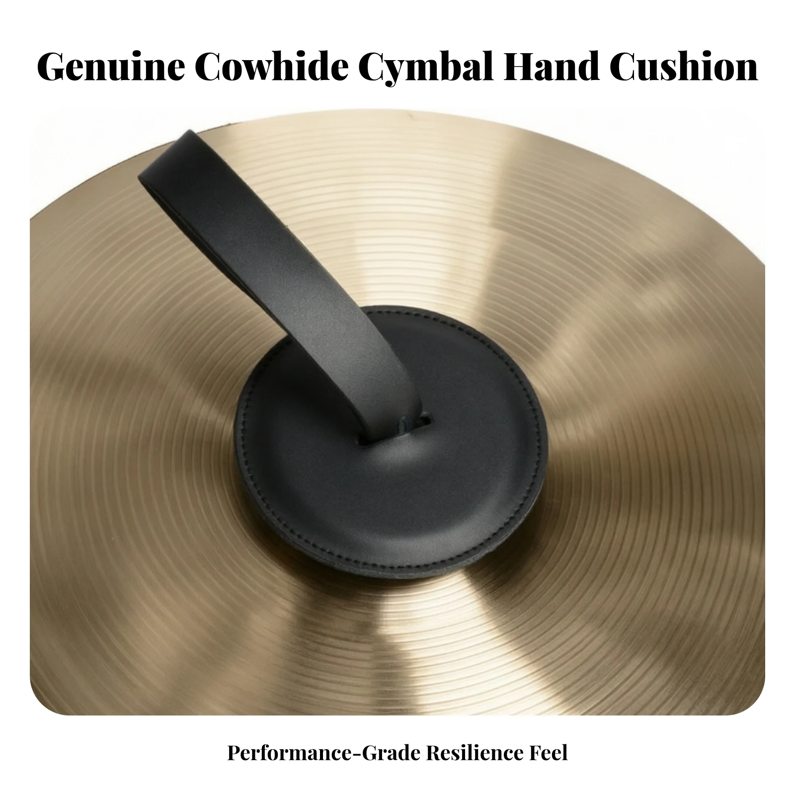 Cymbal Hand Strap Practical Cowhide Leather Cymbal Hand Strap Percussion Accessory Wear Resistant Soft for Percussionists