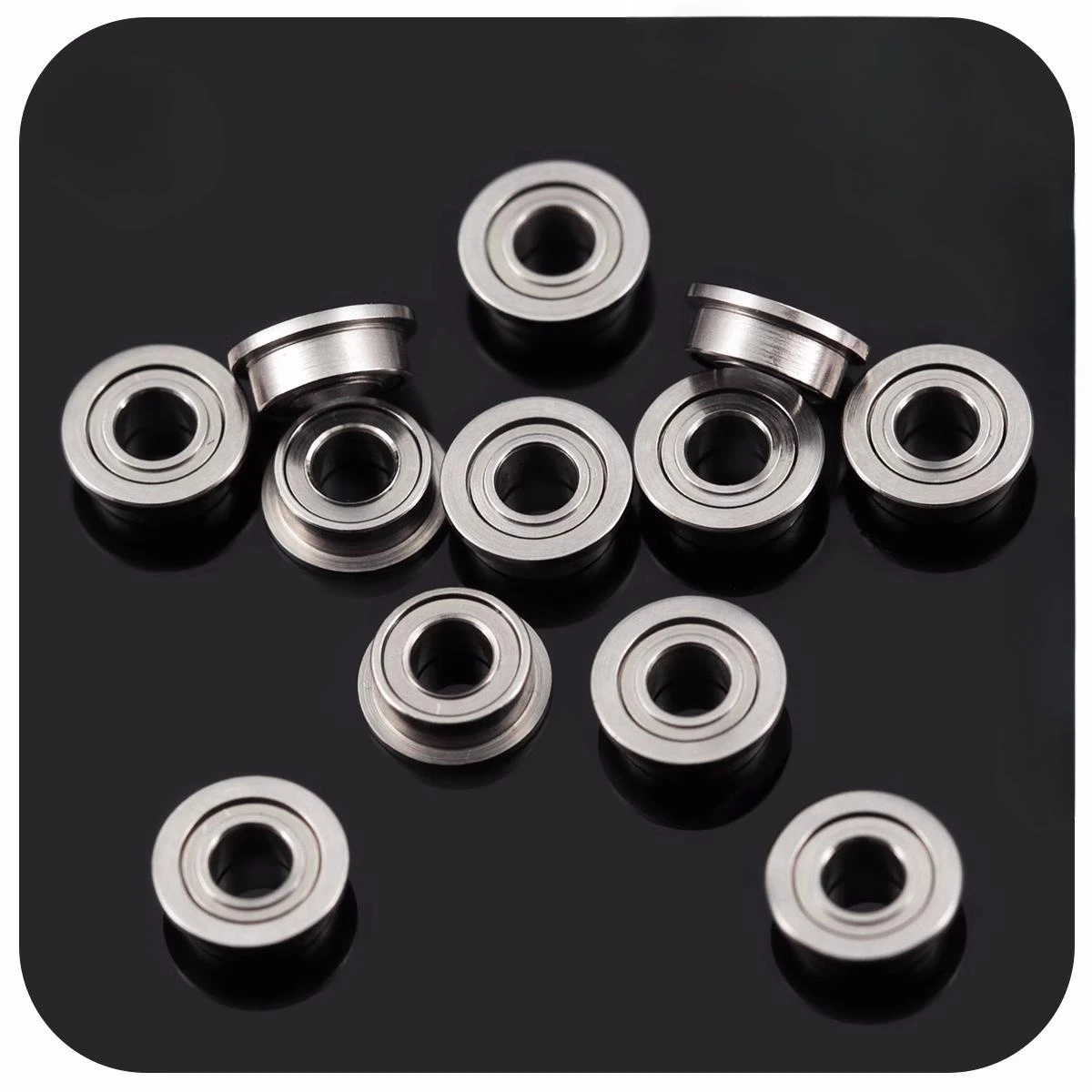 100pcs  F682ZZ  Flanged bearing F682 LF520ZZ 2x5x2.3 miniature flange ball bearings 2*5*2.3 mm