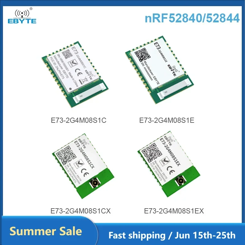 

NRF52840/nRF52833 BLE5.1/5,0 беспроводной модуль EBYTE E73 серия BLE сетка низкое энергопотребление Малый размер IPEX SMD BLE модуль