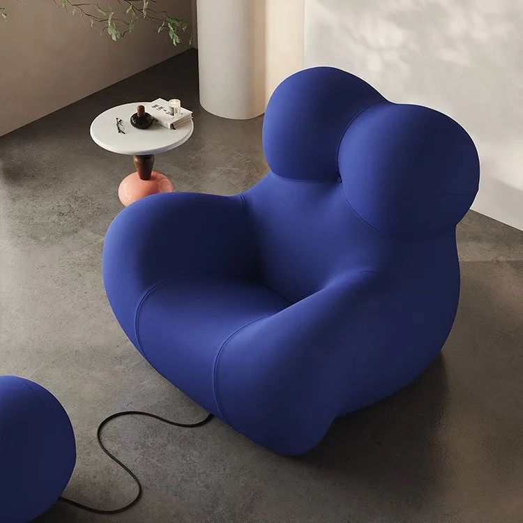 Modern Single Fabric Leisure Chair Cross-Border Mother's Embrace Lazy Design Cotton Compression for Home Office & Living Room