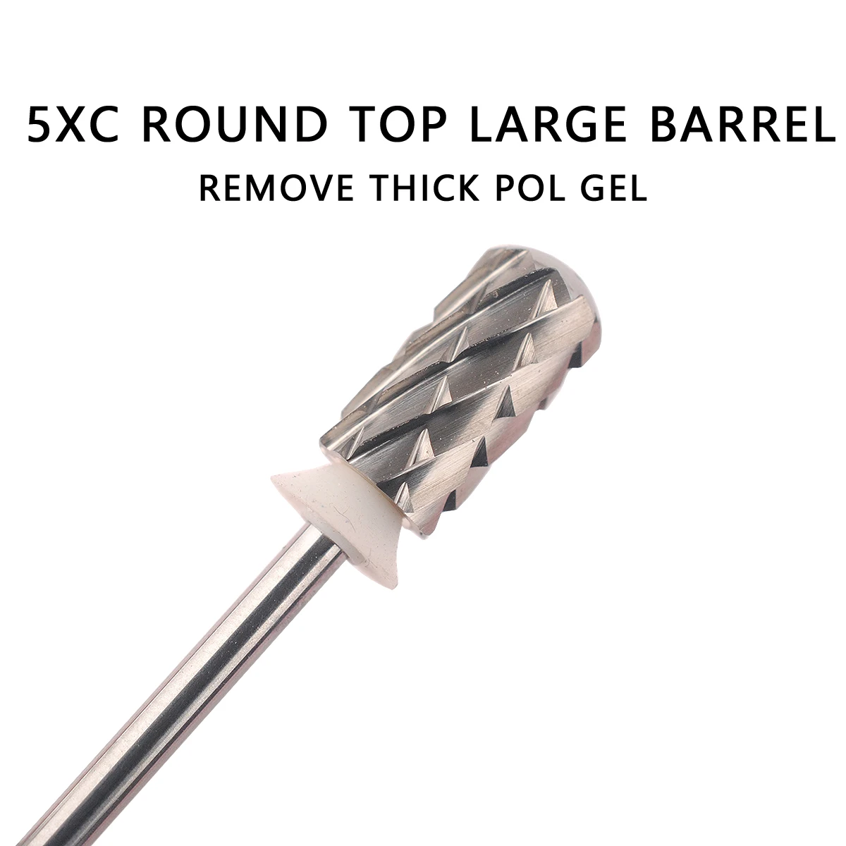 Asentale 5XC 라운드 탑 대형 배럴 네일 드릴 비트 3/32 카바이드 버 두꺼운 젤 제거 매니큐어 드릴 액세서리 공급 업체