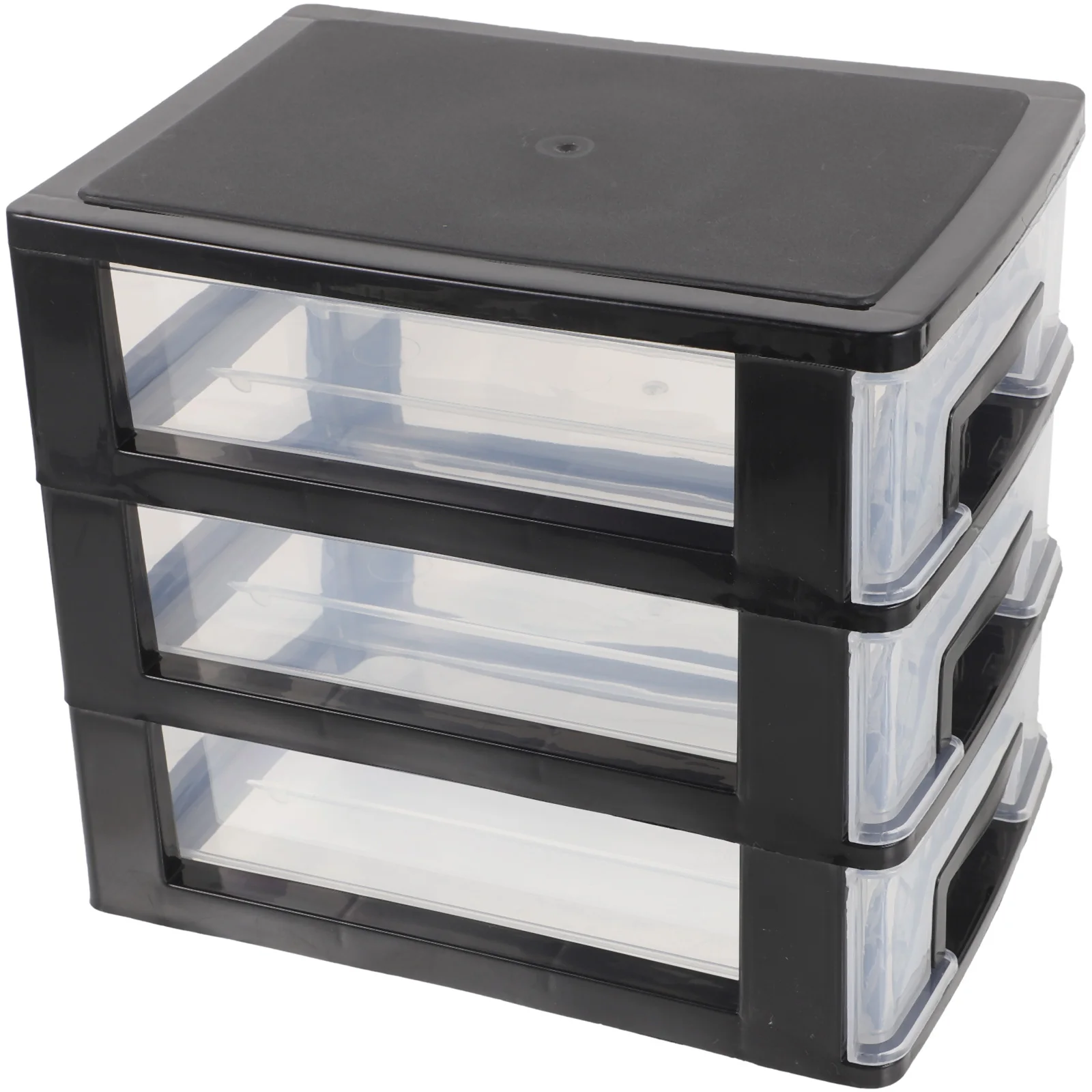 

Three Layer Plastic Drawer Type Closet Portable Storage Cabinet Multifunction Rack ganizer Furniture Black Transp Lightweight