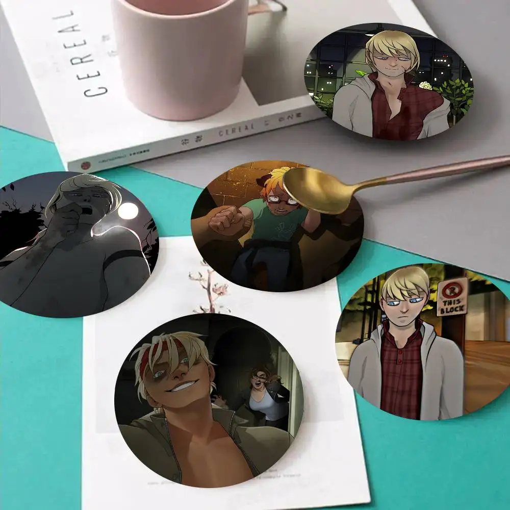 1pc Novel B-boyfriend To Death Wooden Coaster Colour Printing Cup Mat Home Desk Decoration Gifts