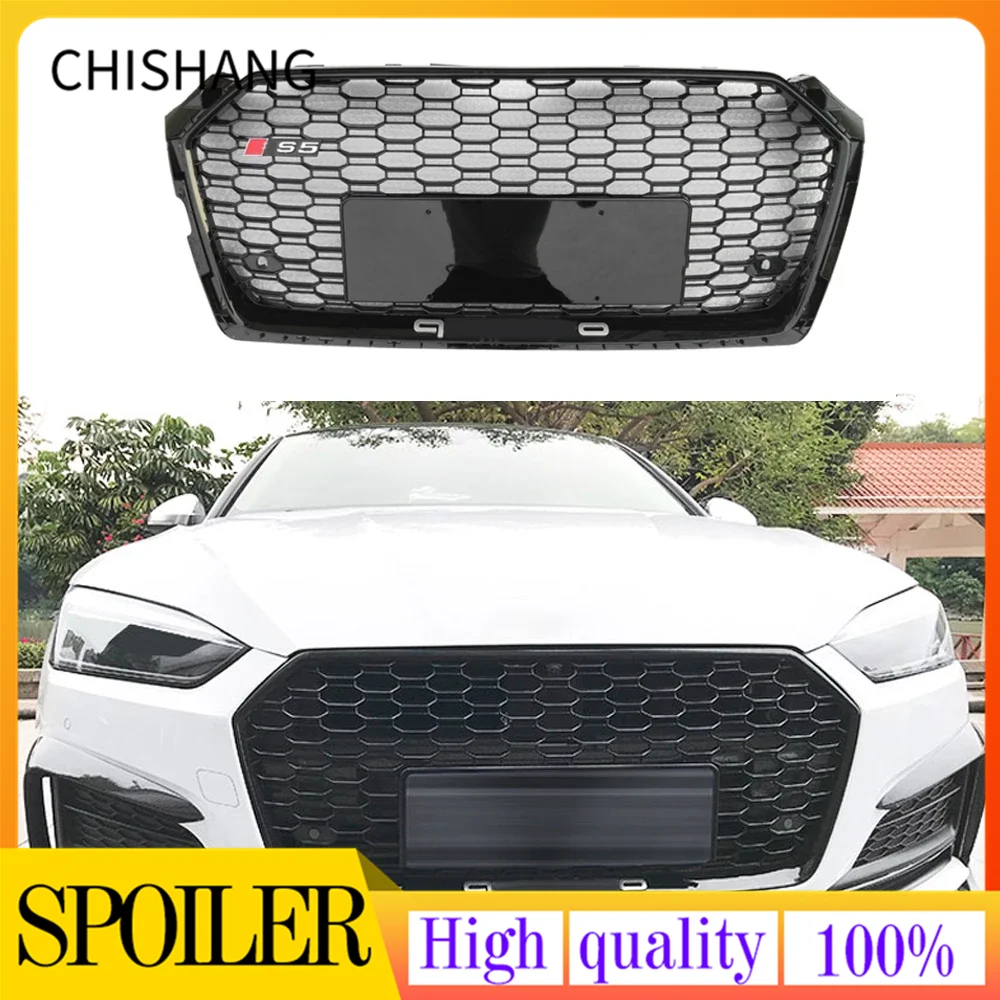 

Modified For A5 Racing Grill For A5 S5 B9 2017 2018 2019 Auto Grille Front Bumper Mesh Cover Front Grills Grille For Trims