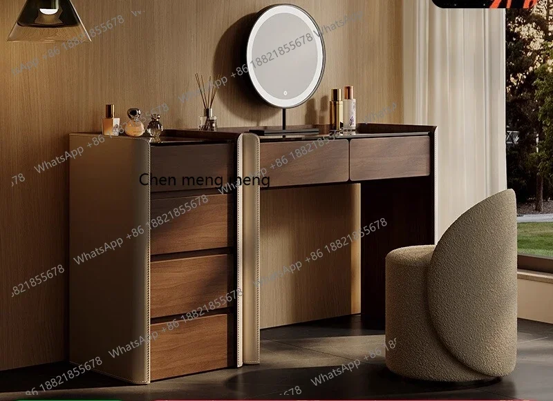 

Dressing Table Bedroom Light Luxury Chest of Drawers Integrated Makeup Table High-End Small Apartment Simple Modern Makeup Desk