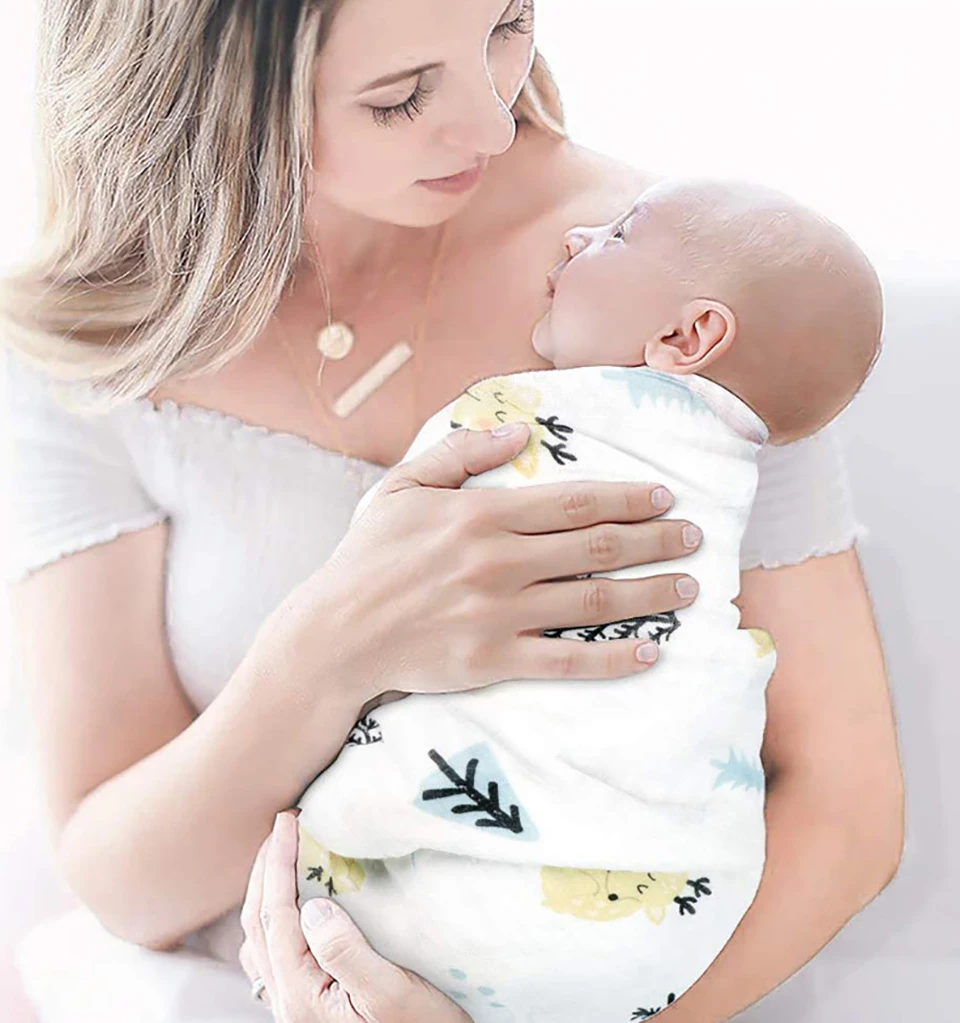ผ้าห่อตัวทารกผ้าฝ้ายแท้ทารกแรกเกิดป้องกันการเตะทุกฤดูกาลห่อสําหรับทารกเพื่อป้องกันความเครียด