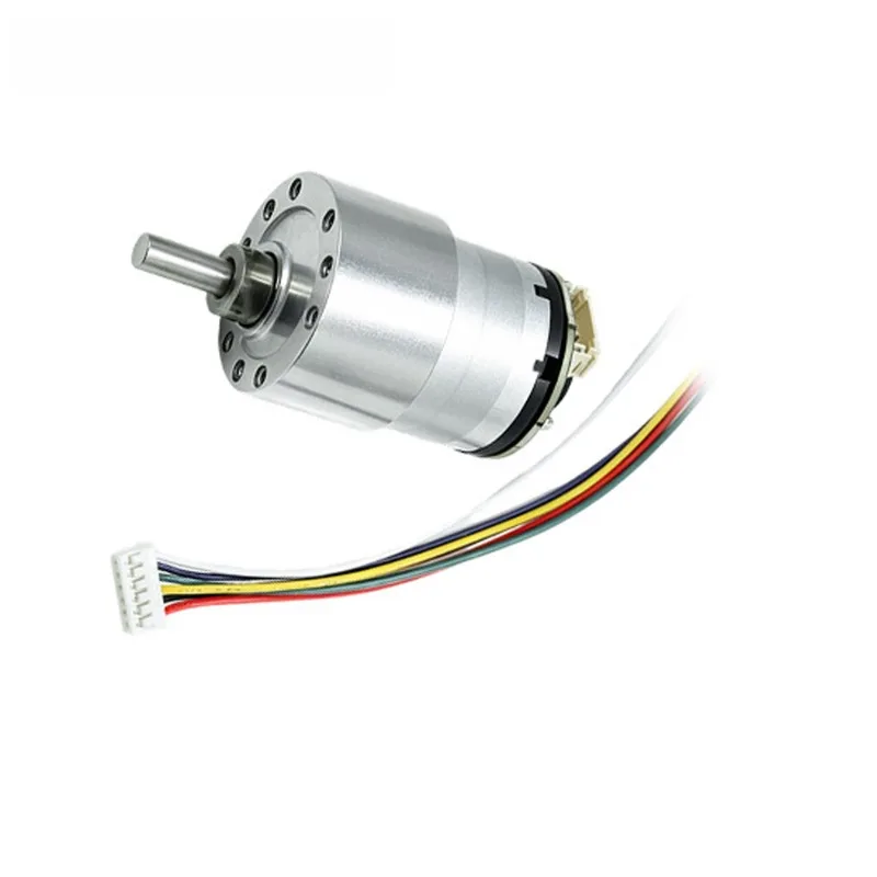 JGB37-520E Brushed DC Geared Motor with Encoder, PID Closed-Loop, Reversible Speed Control 12V High Torque Metal Gear Motor