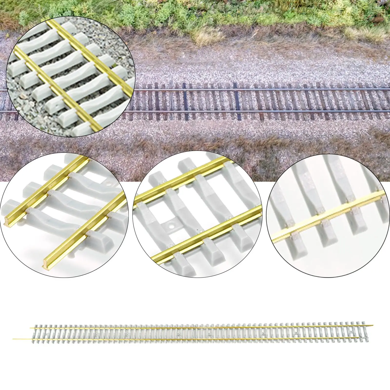Model Train Track Scale Railroad Straight Curved Terminal DIY for Kids Kindergarten Preschool Birthday Gift Railway Accessory