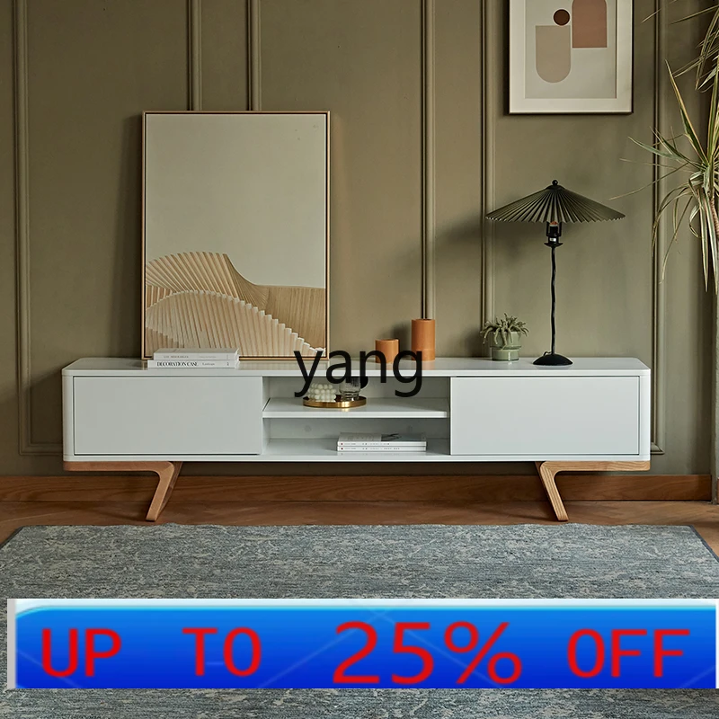 LTT Modern Simple TV Cabinet Nordic Creative Floor Cabinet Textured Matte Short Cabinet
