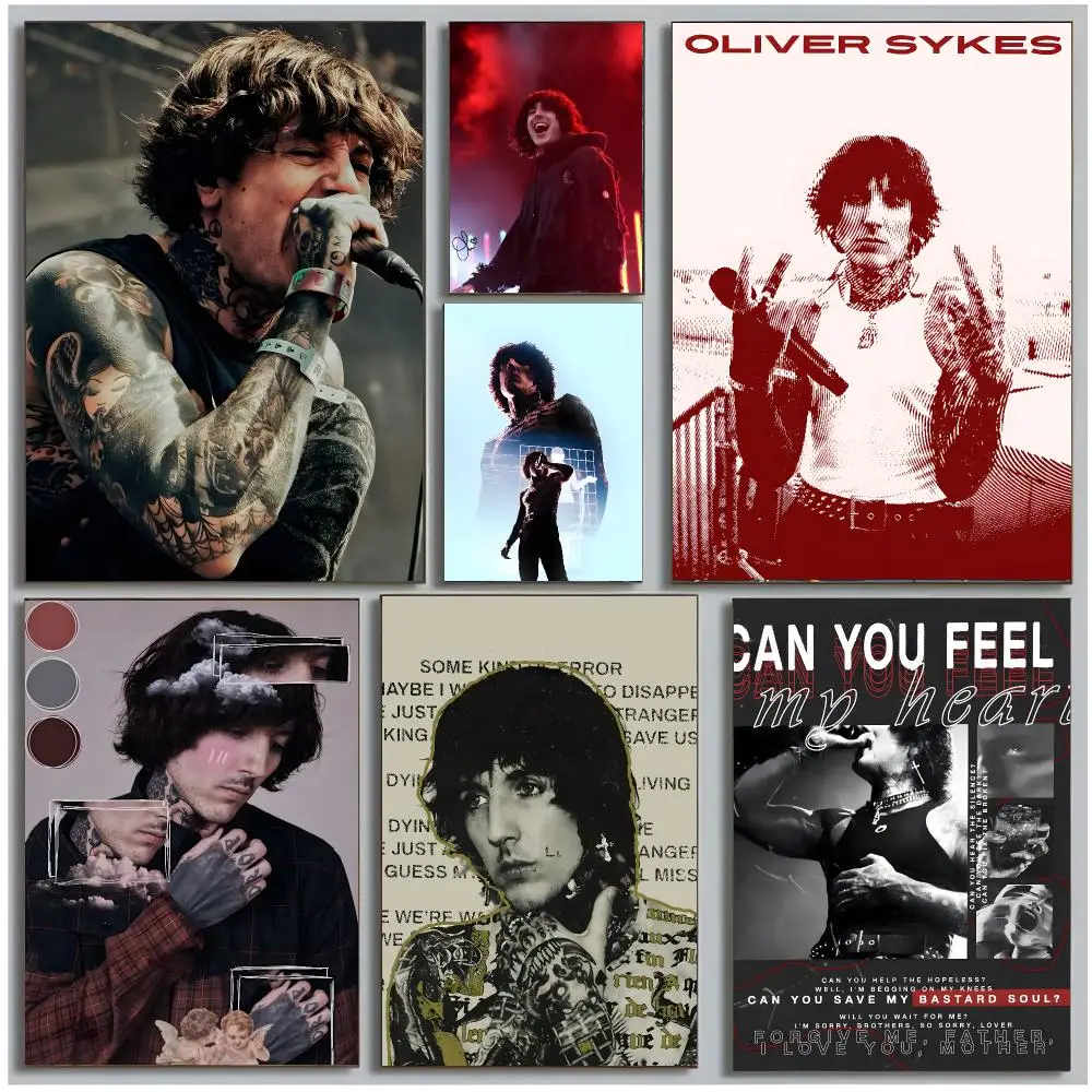 Energetic Singer O-Oli Sykes Poster Modern Wall Art Bedroom Living Room Print Unframed