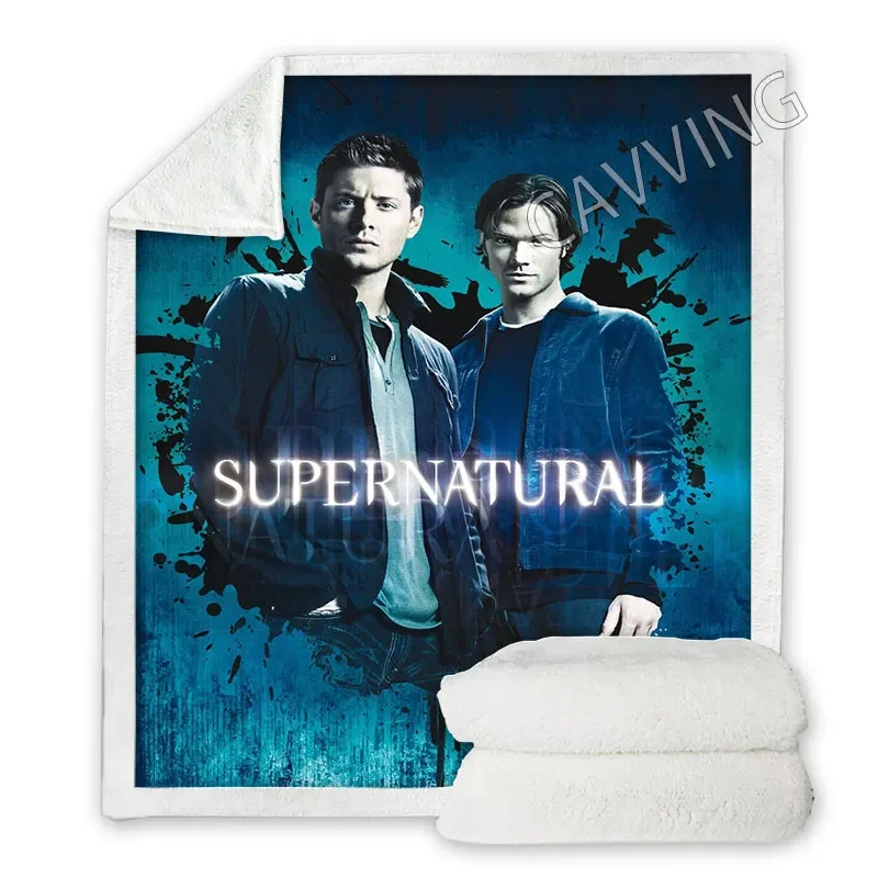 Supernatural  3D Printed Sherpa Blanket  Rectangle Blanket Home Textiles Fleece Wearable Blanket Throw Blankets