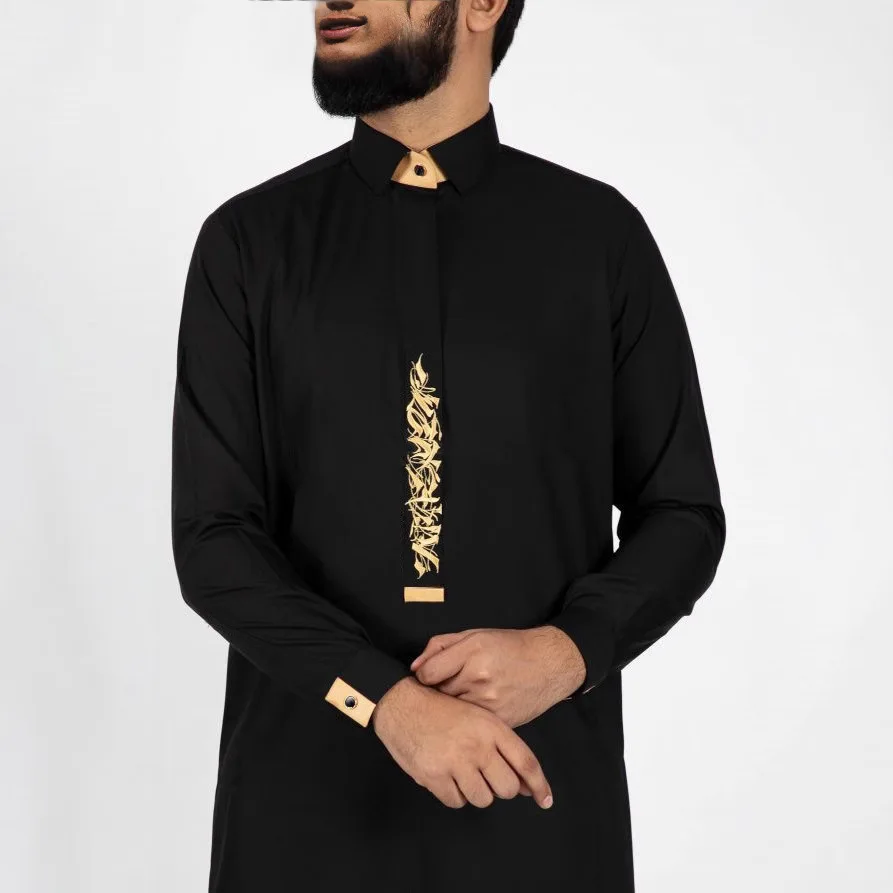 

2026 New Men's Clothing: Embroidered Men's Long Robe With Pockets Long Dress Robe Abaya Ramadan Dubai Luxury Islam Elegant