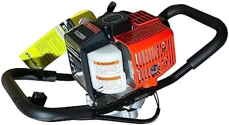 Fenceline 52cc Gas Powered Earth Auger Combo w/Double Spiral Auger Drill Bit EPA Compliant