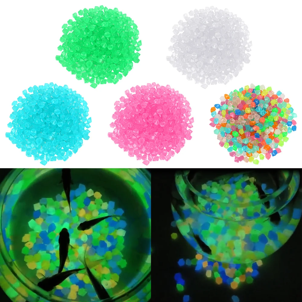 About 200-300 pieces/pack Luminous Stone Garden Decoration Glowing Pebbles Gravel about 180g/pack Artificial Cobblestone 14mm #2