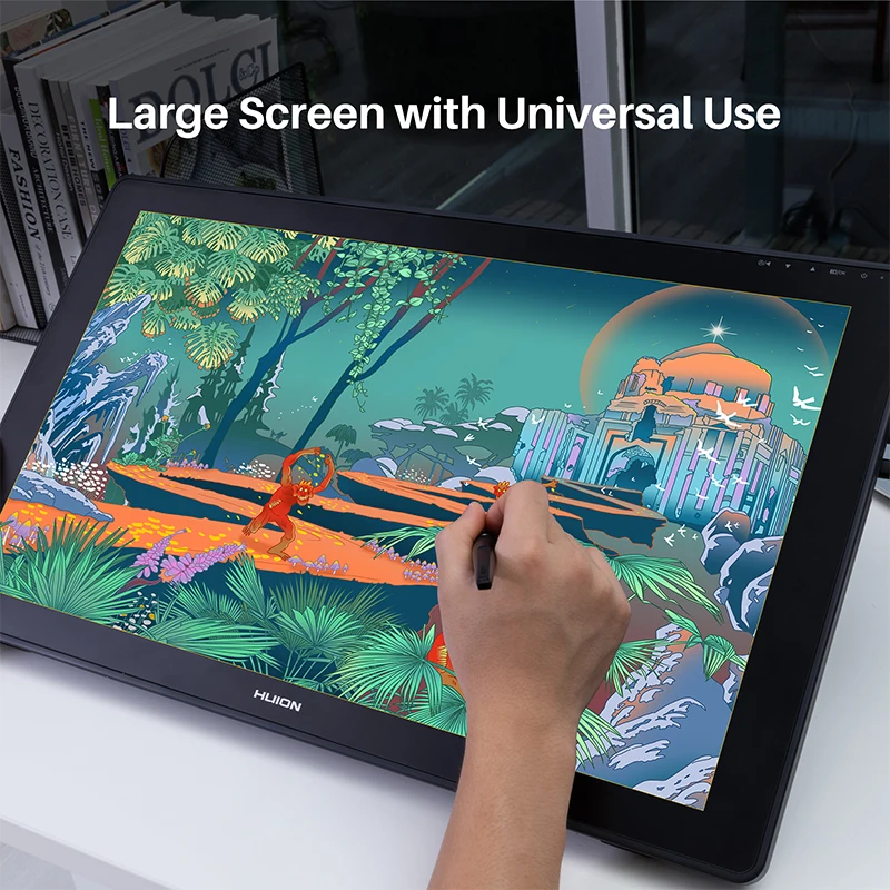 Kamvas 24 QHD Screen Anti-Glare Glass Graphic Pen Display 120sRGB Drawing Pen Tablet Monitor