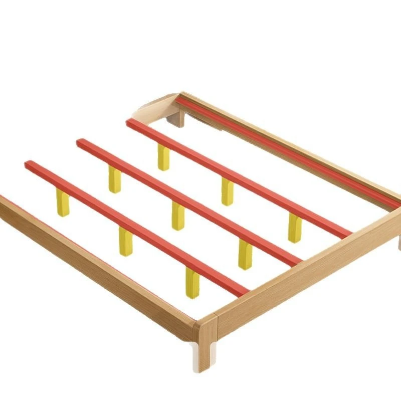 

Solid wood bed 1.8 meters double modern simple bedroom rental small apartment