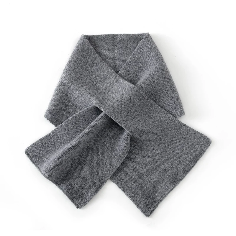 

New Winter Women 100% Goat Cashmere Knitted Small Bowknot Scarf Neckerchief Soft Warm Ring Collar Female Boutique Casual Scarves