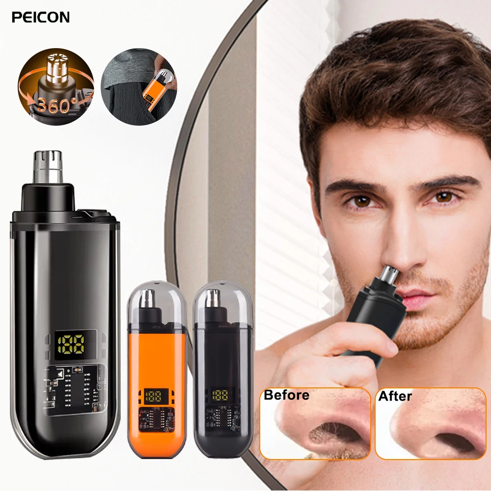 

Electric Nose Hair Trimmer USB Rechargeable Mini Nose Hair Remover Men Ears Nose Hair Shaving Portable Pocket Nose Hair Clipper
