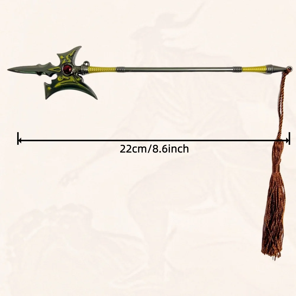 Espada de metal katana de três reinos, 8.6 polegadas, sabre japonês katana, sabre samurai original, faca ninja, acessórios de cosplay, brinquedo adereço