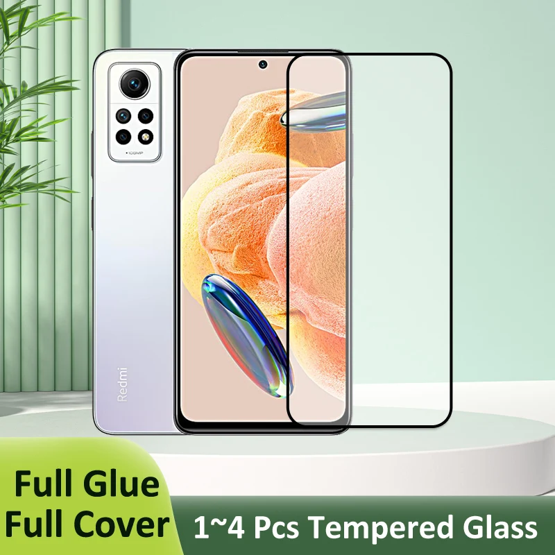 1~4 Pcs For Xiaomi Redmi Note 12 Pro 4G Glass Screen Protector Full Cover Tempered Glass On Redmi Note 12 Pro Plus 11 11S 10 10S