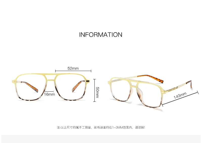 KOCOLIOR Neue Mode Doppel Strahl Großen Rahmen Lesebrille für Männer und Frauen Photochrome Anti Blau Licht Presbyopie Brille – Detail 7
