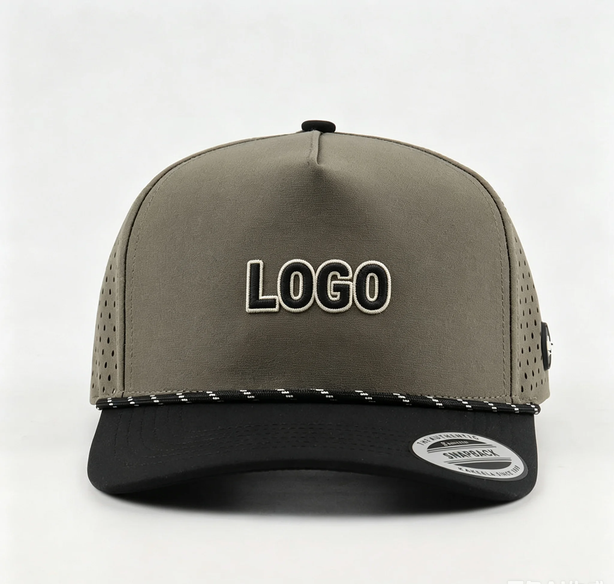 Sports Golf Caps 100% Polyester Perforated Baseball Cap with Premium PVC Patch Wholesale Multiple Styles Hat