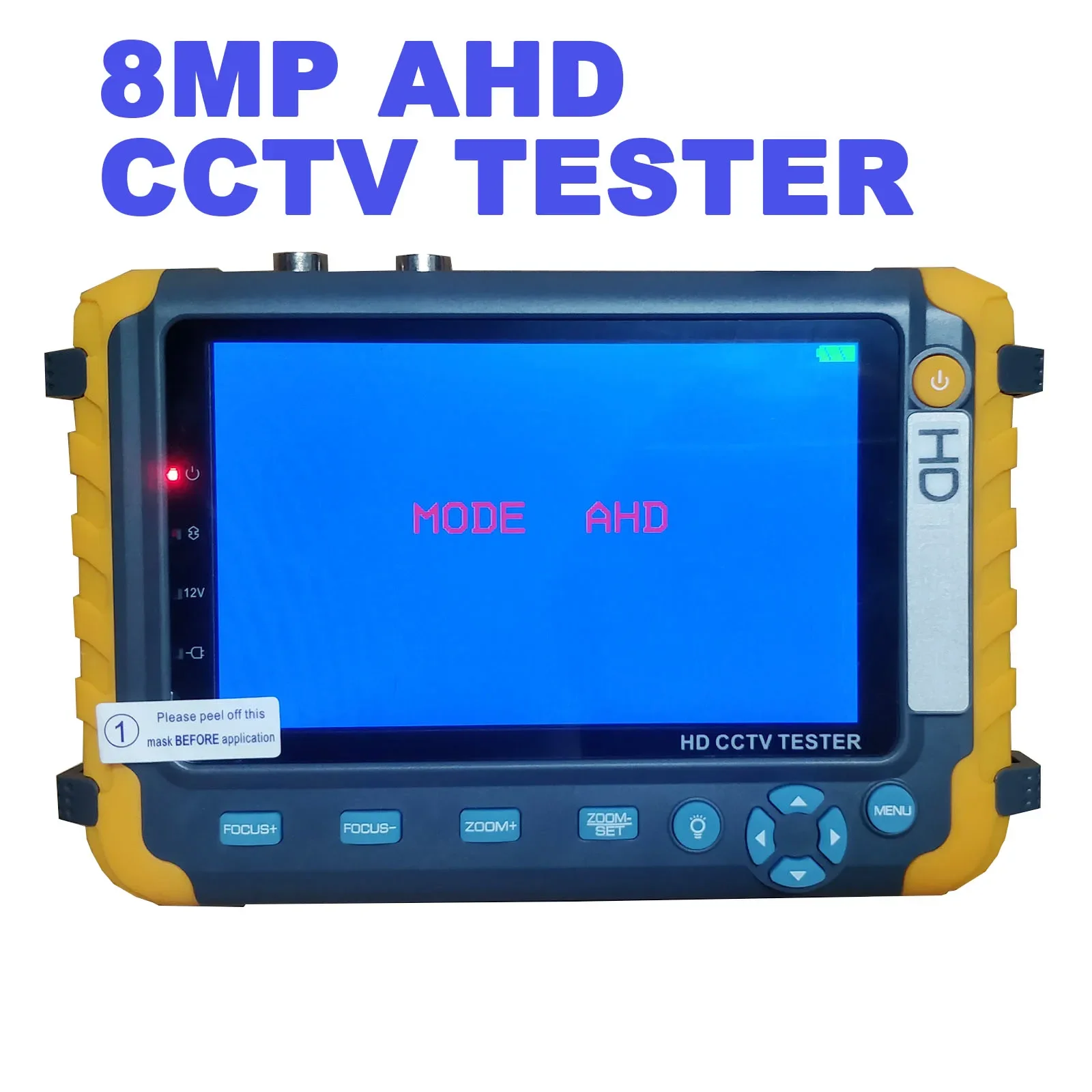 IV5 penguji CCTV pergelangan tangan 1080P 8MP penguji kamera portabel AHD TVI CVI penguji CVBS TFT LCD Analog Video 12V Output daya