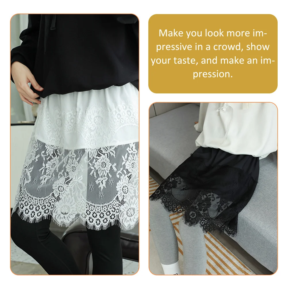 

2Pcs Shirt Extenders Fake Lower Hem Skirt Half Length Mini Layering Skirt for Women Girls Stylish Lightweight Shirt Extenders