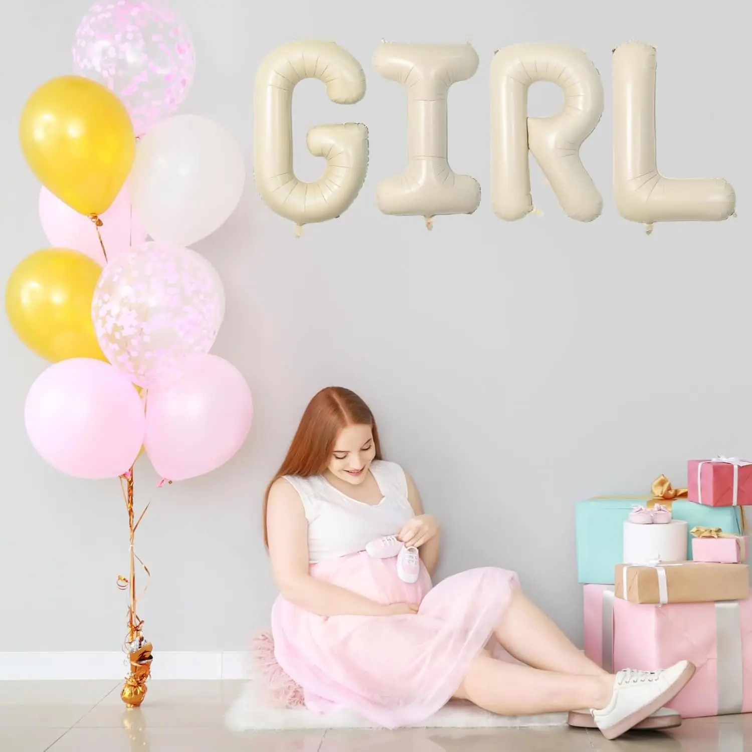 1 Stück 16 Zoll Cremeweiße Buchstaben A-Z Luftballons, Individueller Satz Mylar-Folien-Alphabet-Buchstaben DIY Personalisiertes Slogan-Banner für Geburtstag – Detail 5