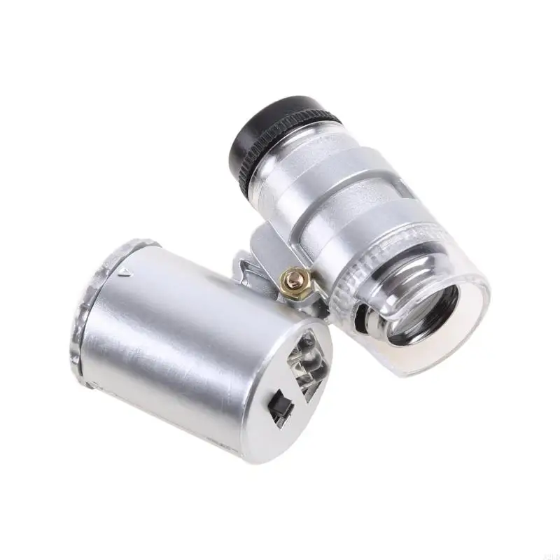 A2UD Mini 60X Vergrootglas Microscoop UV Juwelier Loep Valutadetector met LED-licht