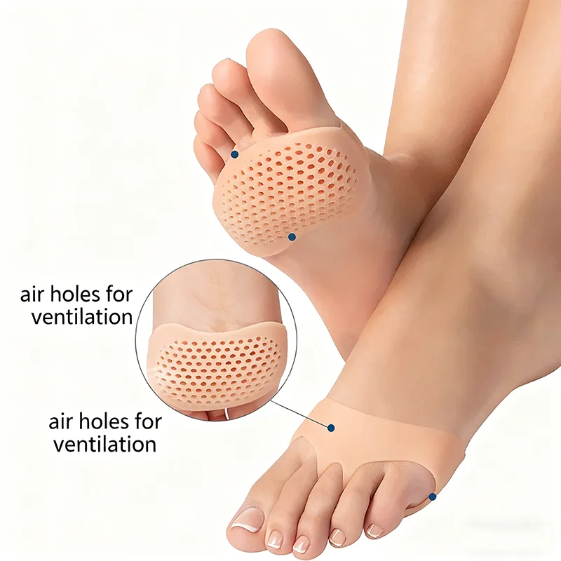 2PCS Silicone Toe Separators Orthopedic Foot Care Bunion Corrector Hallux Valgus Pain Relief Cushion for Women and Men