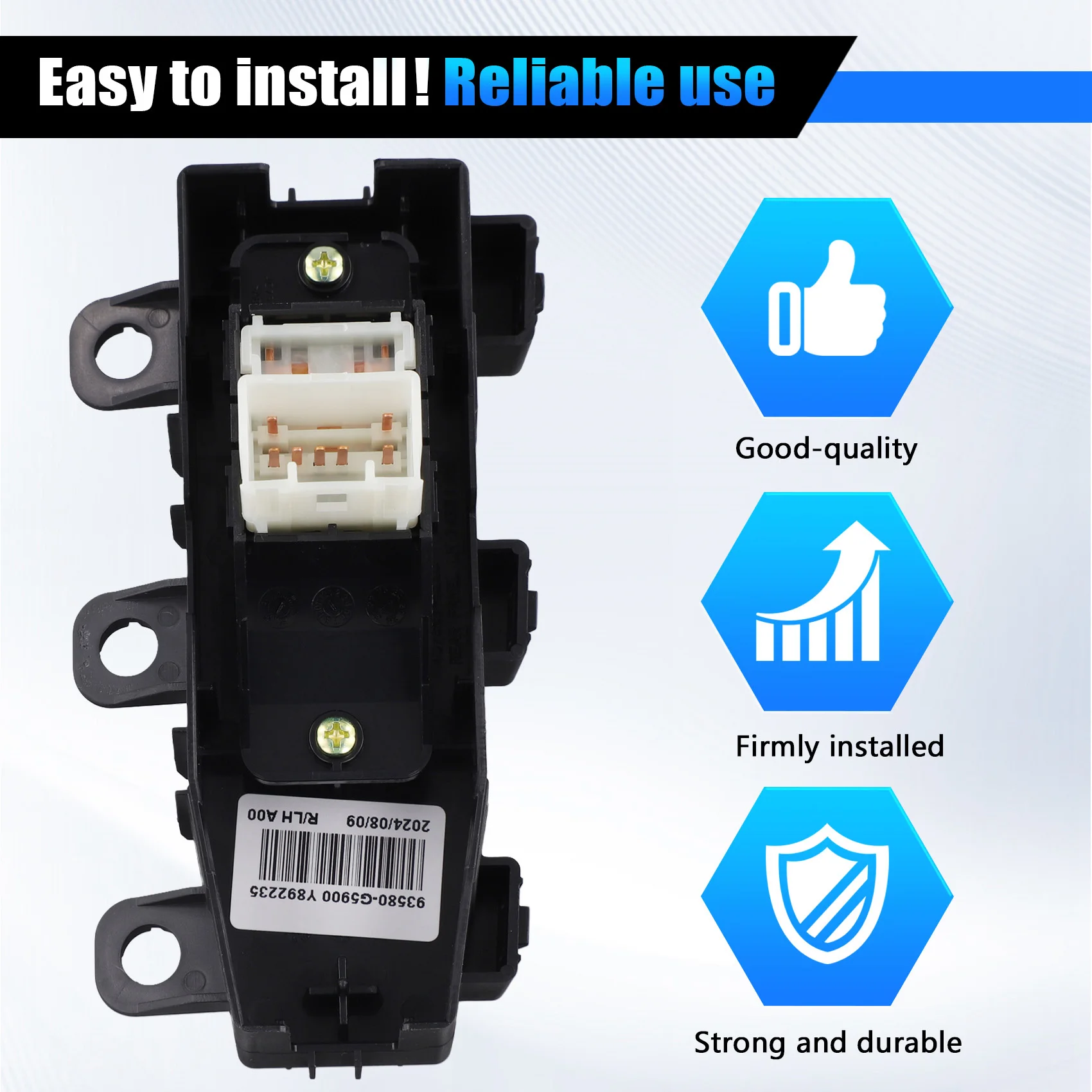 

For Kia Niro 2017-2020 Car REAR Left Driver Side Power Window Switch 93580-G5900